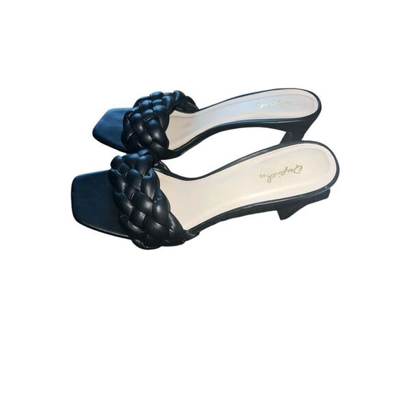 ✨Quipid Block Heel Braided Black Sz 10 Sandals✨ - Picture 5 of 7